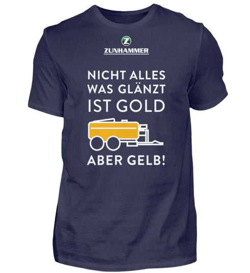 Aber gelb - black  - Men Basic Shirt